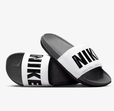 NEW Nike Offcourt Slides White Black Comfort Sandals BQ4639-001 Mens Sizes
