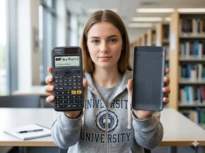Casio FX-85GT X Classwiz Scientific Calculator Double Power Case Cover Noir VGC 1