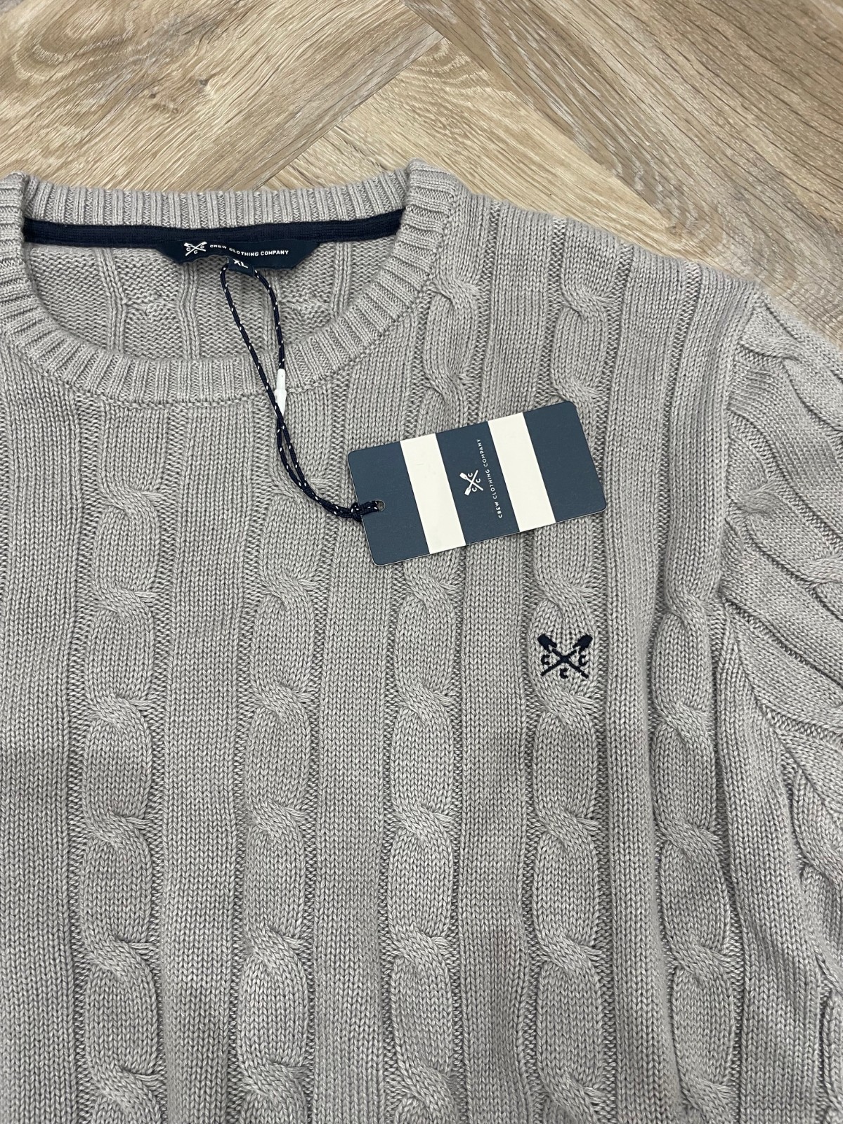 Crew Clothing Regatta Cable Crew Neck Jumper Size S M XL Grey Knit RRP £59 image 6