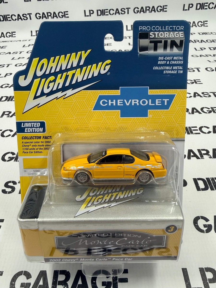 JOHNNY LIGHTNING 2002 Chevy Monte Carlo Pace Car Yellow 1:64