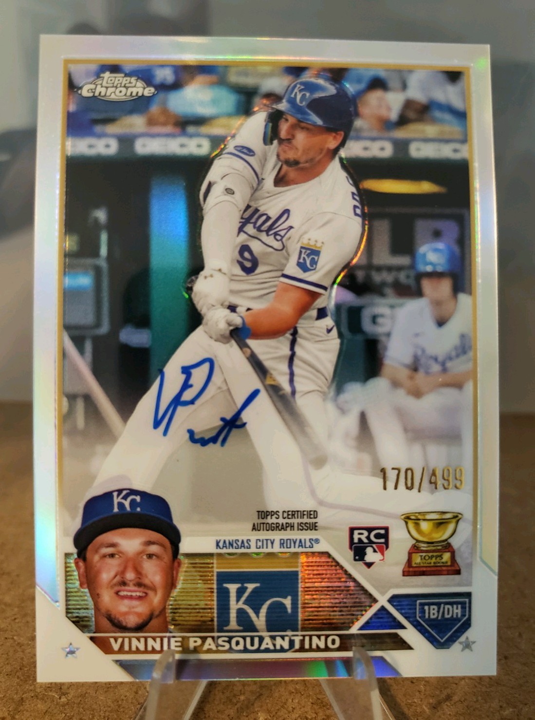 2023 Topps Chrome Vinnie Pasquantino Auto RC #RA-VP Refractor /499