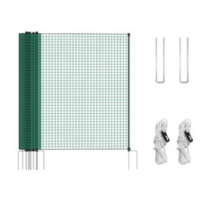 10m Barrier Fencing Mesh Temporary Garden Dog Fence with 9 Pack Fencing Pins