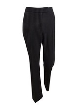 Anne Klein Women's Pinstriped Flare-Leg Pants 4, Anne Black/Anne White 