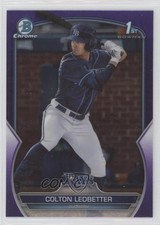2023 Bowman Draft Chrome Purple Refractor /250 Colton Ledbetter #BDC-34 7rf