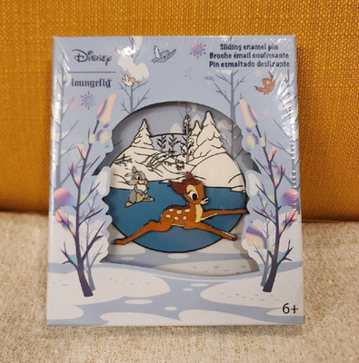 Loungefly Disney Bambi & Thumper On Ice Skating Sliding 3'' Enamel Pin LE NEW