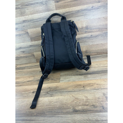 Allancia Black Nylon Backpack Allancia Black Nylon Backpack Front Pocket With Gold  main image 3