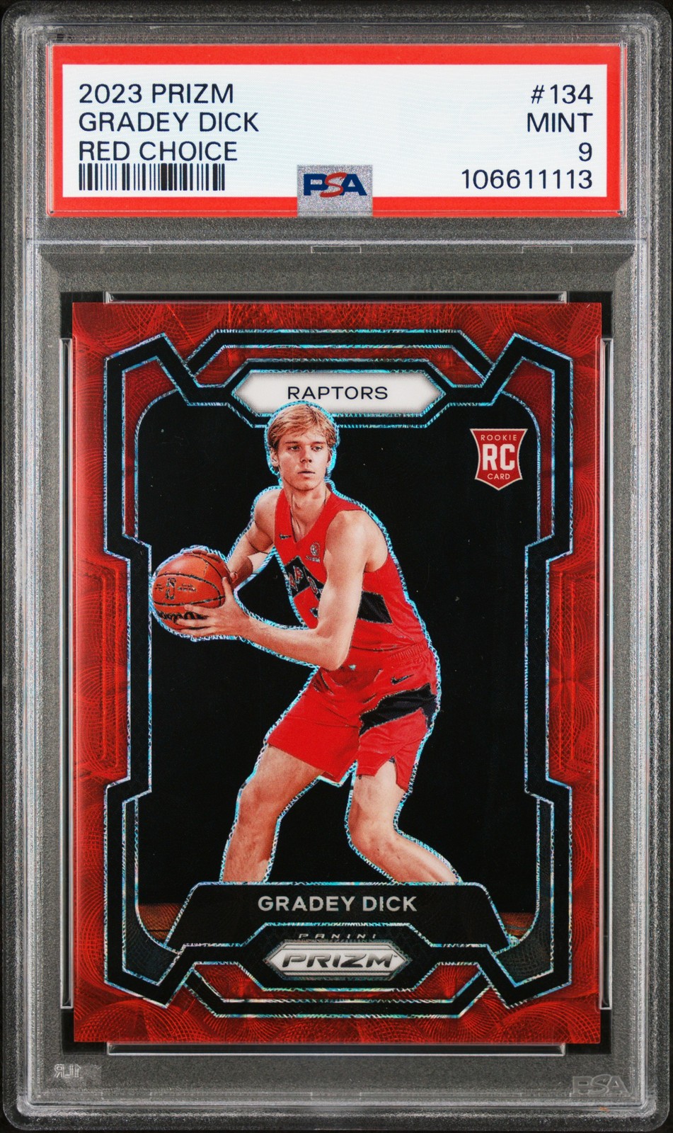 2023 PANINI PRIZM RED CHOICE #134 GRADEY DICK 41/88 PSA 9