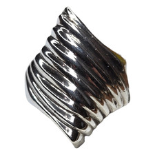 Vintage Taxco Mexico Heavy Chunky Sterling Silver 925 Ring Size 6.75