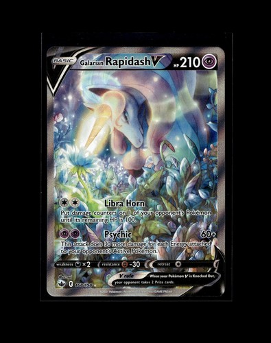 Ponyta Rapidash Galarian Pokemon Card! Holo/Reverse Holo Rare V Promo Cards!