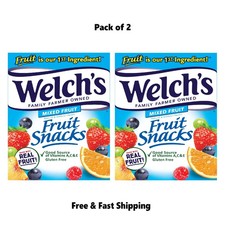 2 pack Welch's, Made With Real Fruit Fruit Snacks, Mixed Fruit, 0.8 oz, 80 Count