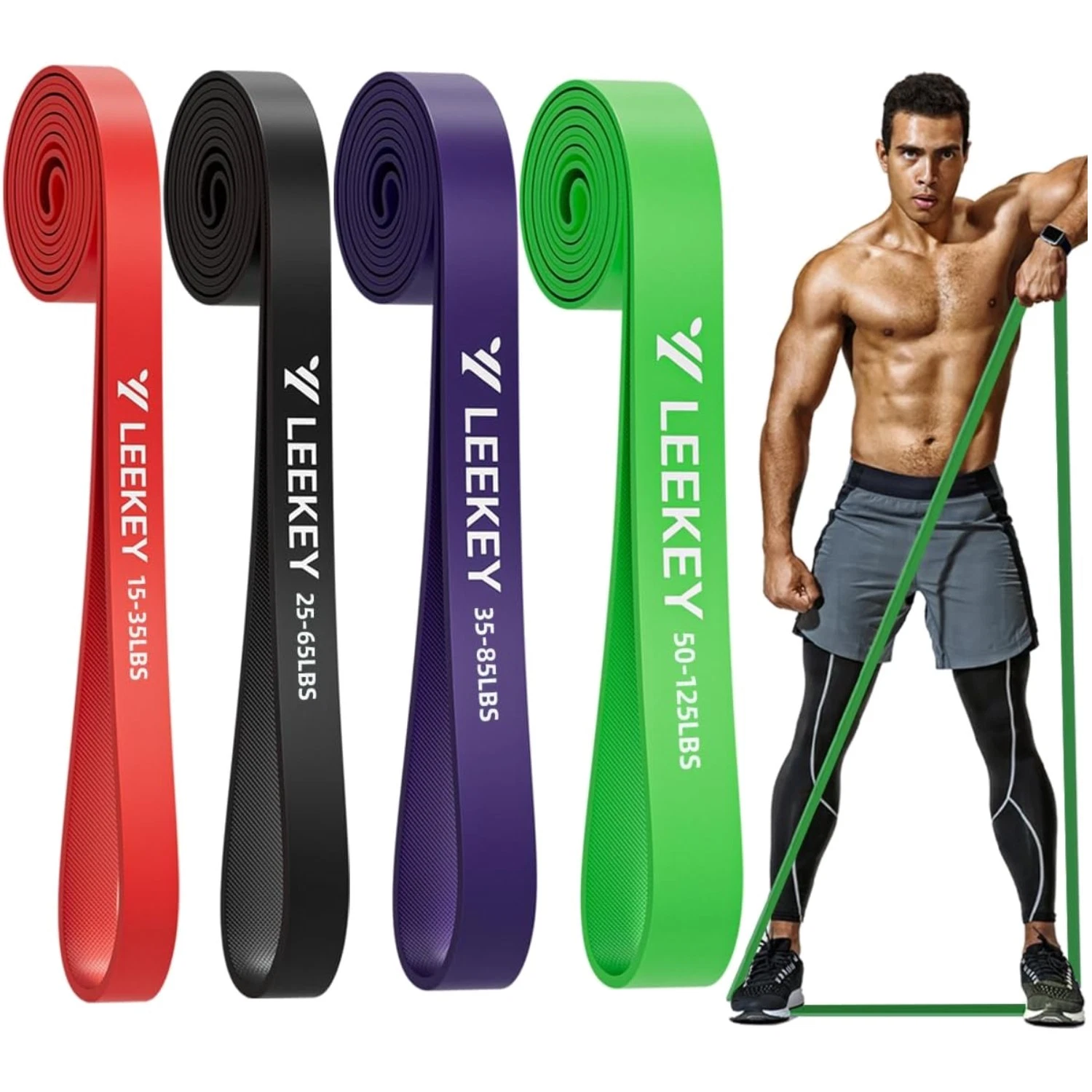 All-in-One Resistance Bands for Men & Women - 4 Levels for Home Fitness Training