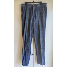 Ocean Pacific Men's Blue Corduroy Casual High Rise Button Closer Pant Size 36