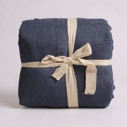 The Citizenry Stonewashed Französisches Leinen Laken Set King in Schieferblau - Bild 5 von 7