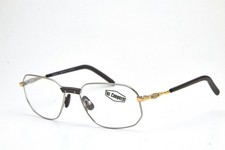 CONQUEST old money glasses black gold metal frame vintage 80s