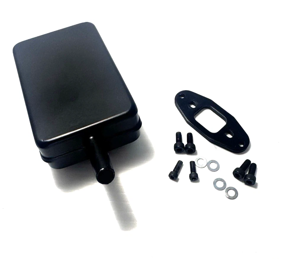 Silenciador de escape trasero Hirobo Nitro Helicóptero Negro (Tubo) Tamaño 60 De colección Nuevo Foto 3 de 4