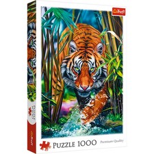 1000 Piece Jigsaw Puzzles, Grasping Tiger, Jungle Cats, Wild Animals, Adult