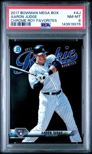 2017 Bowman Mega Box Chrome Rookie Of The Year Favorites #AJ Aaron Judge PSA 8