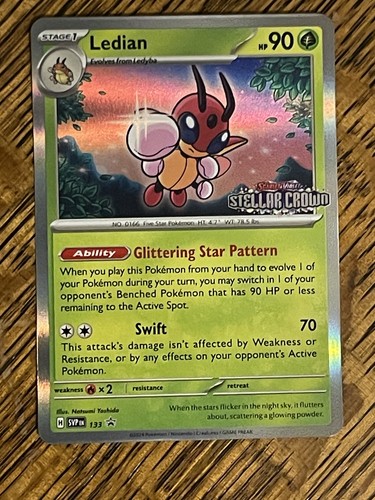 Pokemon Ledian SVP 133 Scarlet & Violet Black Star Promo Holo Card NM