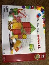 Builder XL 50-Piece Magnetic Construction Set, The Original Magnetic Building...