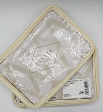 Frette Cancellata Arredo Euro Pillow Shams Ivory Beige Set 2 Shams NEW JG025039