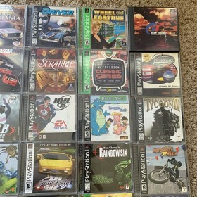 x84 PS1 Video Game Lot! Untested - Some Complete - Metal Gear Army Men NBA Qbert