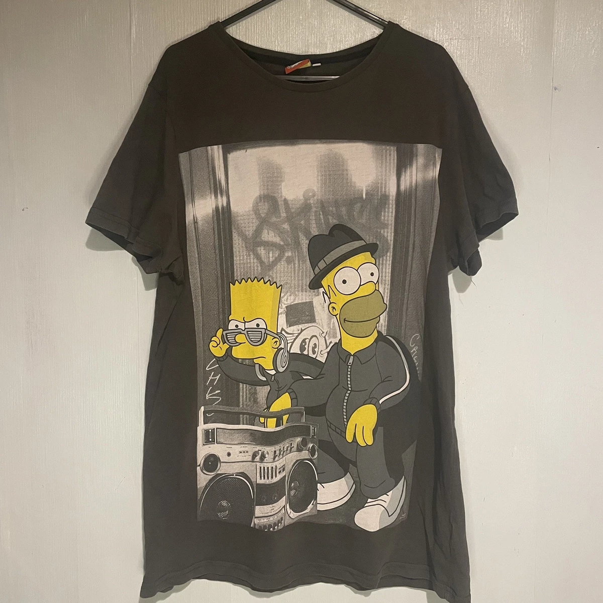 T-shirt Vintage Simpsons Homer 2004 - Manches Longues, Occasion En Très Bon état