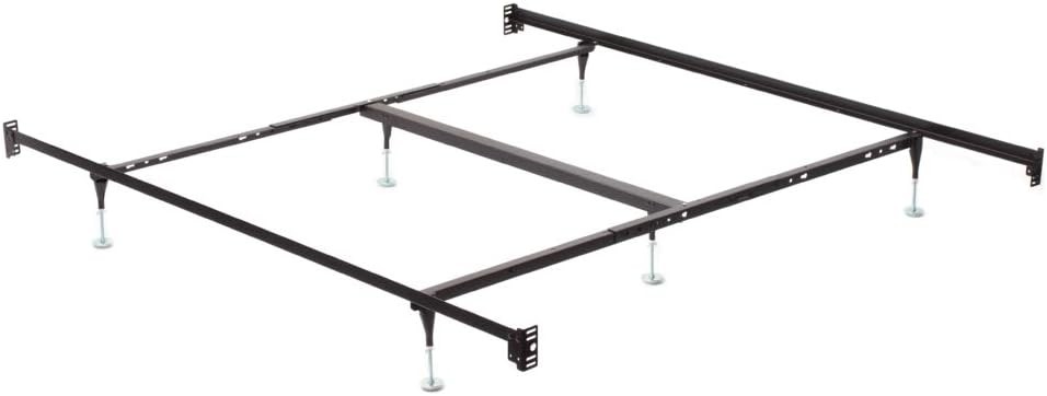 Bolt-On Bed Frame Headboard & Footboard Brackets W/Adjustable Guide Queen King