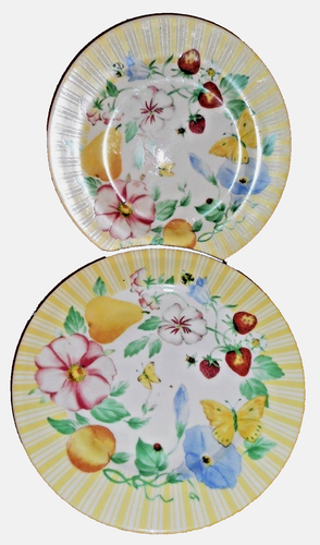 2 PFALTZGRAFF ATMOSPHERE" GRANDMA`S KITCHEN " SALAD/LUNCHEON PLATES 8 1/4"MINTY  - Picture 1 of 3