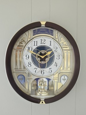 Seiko Melodies in Motion Wall Clock, Golden Pillars | eBay