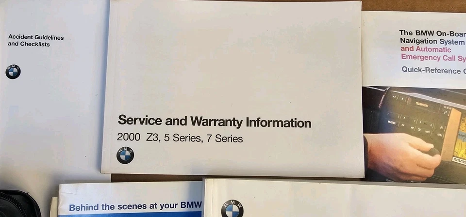 BMW E38 1999 2000 01 manual del propietario juego de libros y estuche/completo 740i 740il 750il Foto 4 de 4