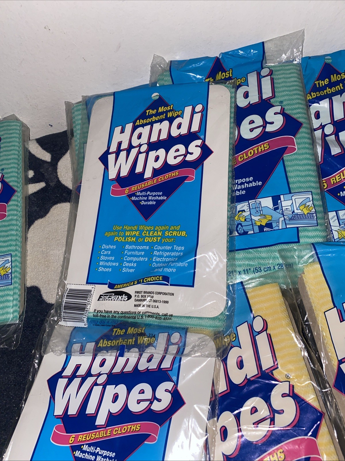 Vtg Handi Wipes Kitchen Cloths 8x6 Pack 21” X 13 Inches Reusable Towels 1995