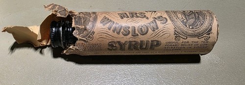 Mrs Winslow's Soothing Syrup - (The Baby Killer) Leerflasche Originalverpackung