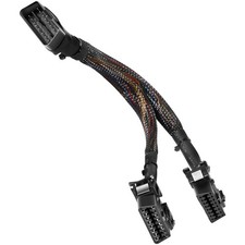 OBD2 Splitter Cable B6 16 Pin OBD II Extension Adapter 1 Male 2 Female 30cm GPS