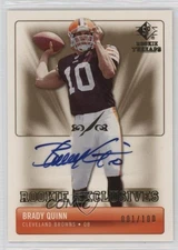2007 SP Rookie Threads Rookie Exclusives Auto /100 Brady Quinn #RE-BQ Auto RC