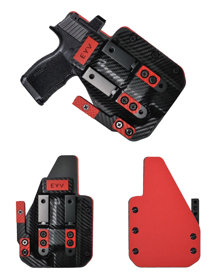 EYV IWB Hybrid Leather Kydex Concealment Holster - Sig P365/P365X TLR6 Light - Image 3 of 4