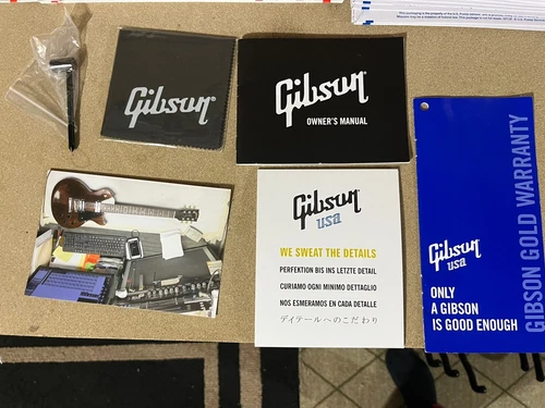 Gibson Les Paul Case Candy Manual Blank Warranty & Checklist Wrench Cloth