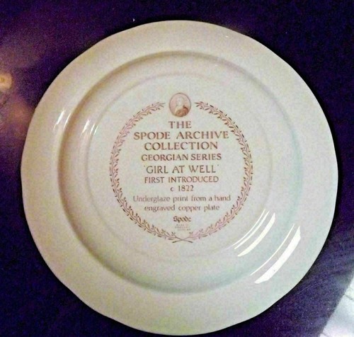 Piatto Vintage Spode Porcellana Collezione Archivio Transfer-ware Inghilterra - Foto 4 di 7