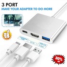 3 in 1 Type-C to HDMI-compatible USB 3.0 USB-C Adapter Hub HDTV Cable Converter