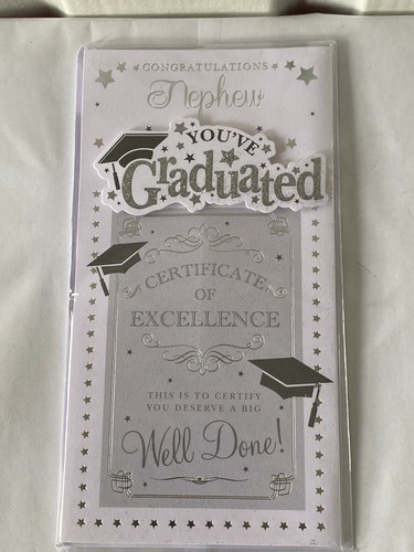 GRADUATION GRADUATED DAUGHTER GRANDDAUGHTER NIECE GRANDSON NEPHEW SON OPEN CARD - Picture 67 of 74