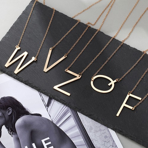 Letters Alloy Necklace F Alphabet Free Shipping - Picture 4 of 9