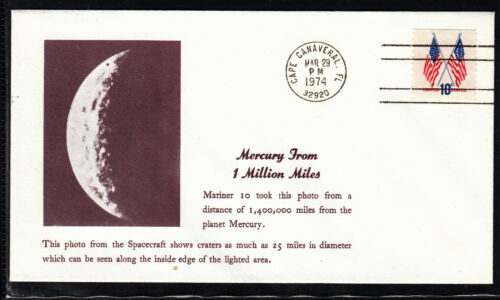Raumsonden Mariner 10 Fly by Mercury, CC 29.03.74 - Afbeelding 1 van 1