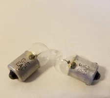 Lot of 2 General Electric GE G-E EAC Miniature Globe Lamps Light Bulbs