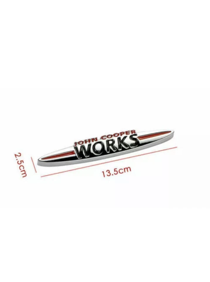 MINI JCW John Cooper Works emblème insigne logo calandre 135mm clubman S one - Immagine 3 di 4