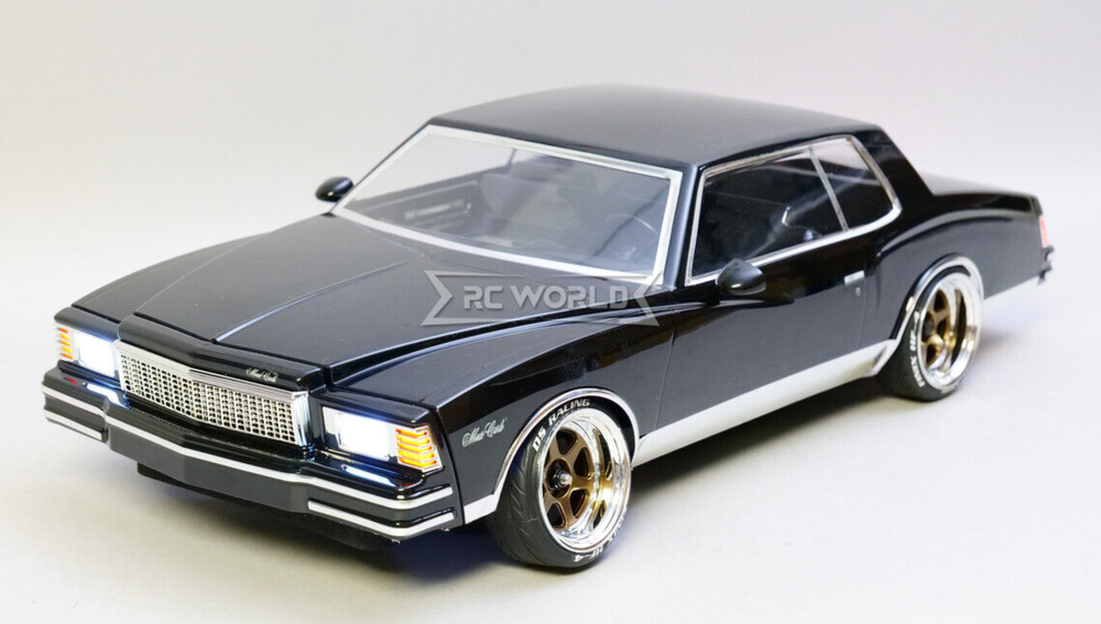 RC 1/10 Car Body 1979 CHEVY MONTE CARLO w/ Interior -Finished- BLACK -