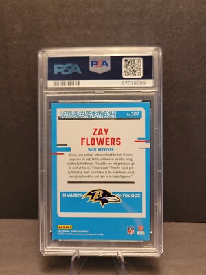 2023 Panini Donruss ZAY FLOWERS Rated Rookie RC #307 Graded