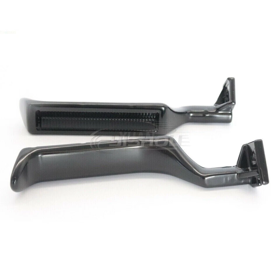 Par de manijas de puerta interiores de metal negro izquierda derecha para camioneta Ford F150 F250 F350 87-96 Foto 3 de 4