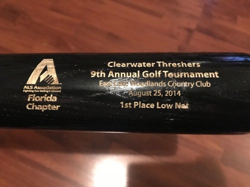 Bate de béisbol Clearwater Threshers noveno torneo anual de golf primer lugar Rawlings - Imagen 5 de 5