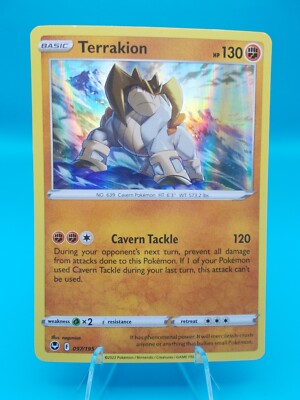 Terrakion 097/195 S&S Silver Tempest Pokémon TCG Holo Near Mint/Mint