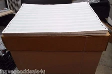 1/2" INCH Green Bar Paper 3 Part 14-7/8 x 11"  NO Margin Perfs CL WEIGHT 1200 CT