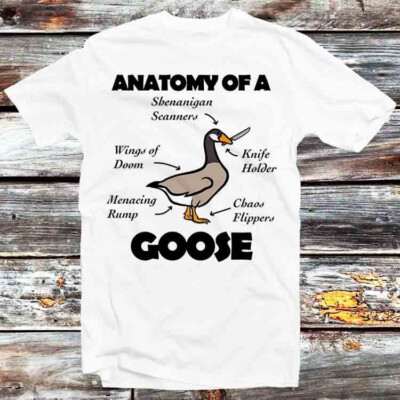 T-Shirt Anatomy of A Goose lustige Ente Online Gaming B725